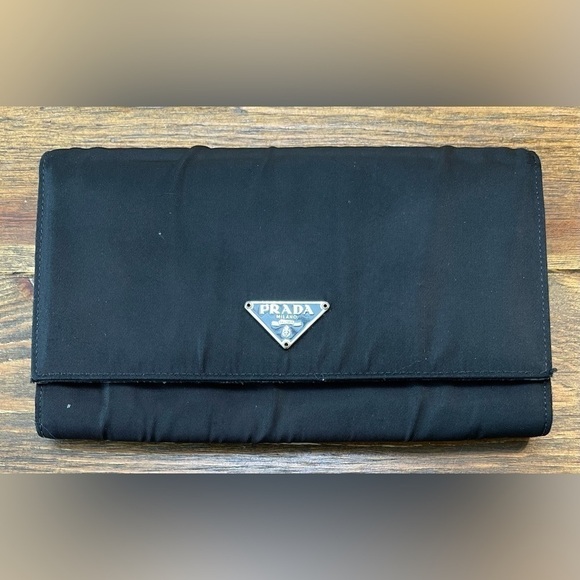 Prada Handbags - Prada | Nylon Long Wallet | Tessuto | Checkbook Wallet